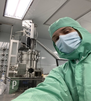 Justin in clean suit